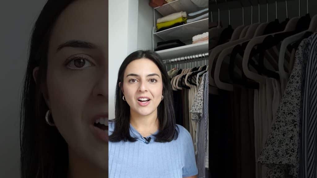 How to Save Space in a Tiny Closet #shorts 1