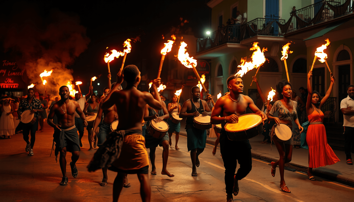 Colorful costumes at a festival.